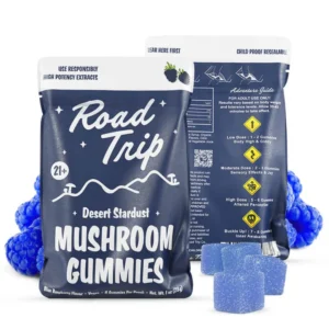 desert stardust magic mushroom gummies blue raspberry