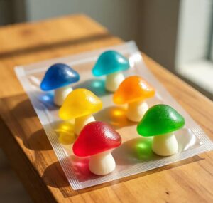 TRE House mushroom gummies displayed as a legal psychedelic alternative