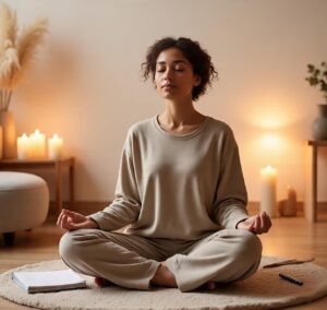 Practicing self-care and mindfulness to reduce holiday stress