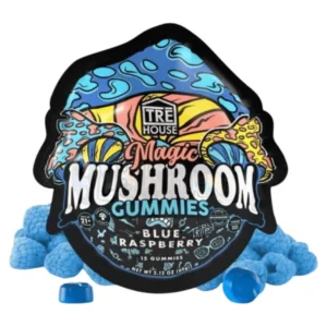 blue raspberry magic mushroom gummies